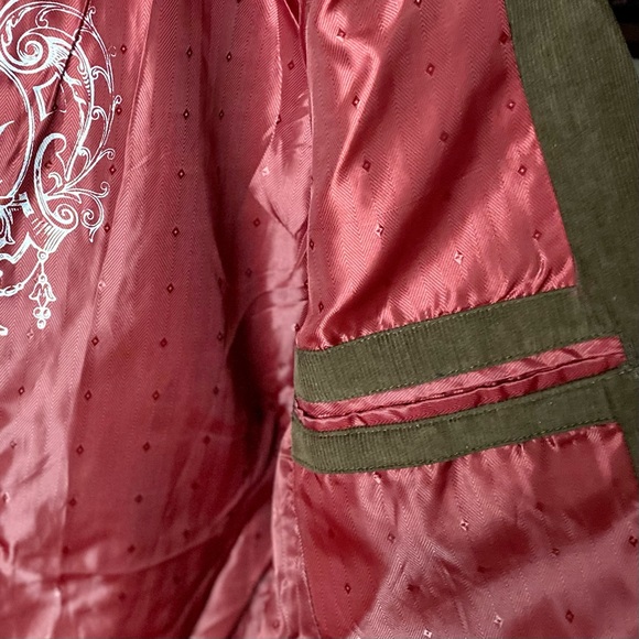 Franky Max Men’s Casual Blazer/Jacket 💯% Cotton Embroidery Rhinestones Size S - Picture 3 of 5